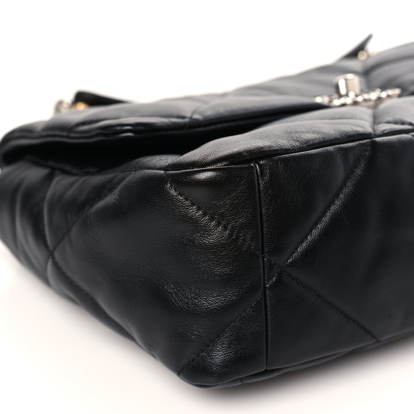 Lambskin Quilted Large Chanel 19 Flap Black