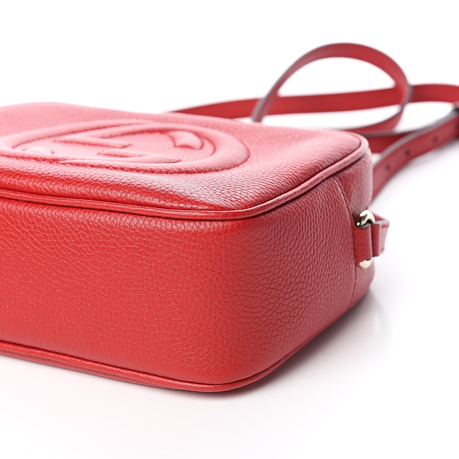 Gucci Pebbled Calfskin Small Soho Disco Bag Tabasco Red 9 of 10