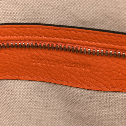 Gucci Piuma Calfskin Jumbo GG Embossed Large Duffle Bag Good Orange 6 of 13