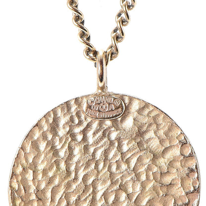 Chanel Crystal CC Tweed Necklace Gold 7 of 8