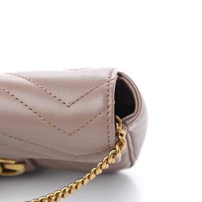 Gucci Calfskin Matelasse Super Mini GG Marmont Shoulder Bag Porcelain Rose 12 of 13
