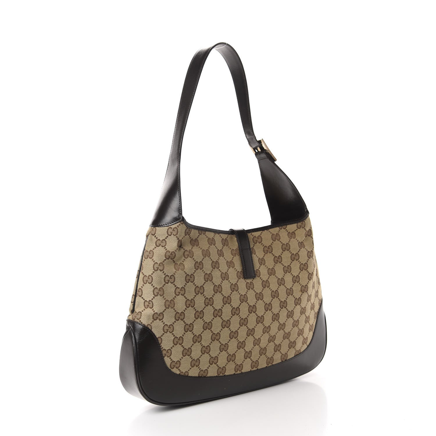 Gucci Monogram Web Jackie O Hobo Dark Brown 3 of 12