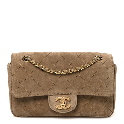 Chanel Suede Calfskin Mini Souplissimo Maxi Flap Dark Beige 1 of 9