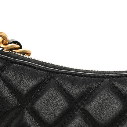 Chanel Lambskin Quilted Chain Around Top Handle Mini Bag Black 11 of 12