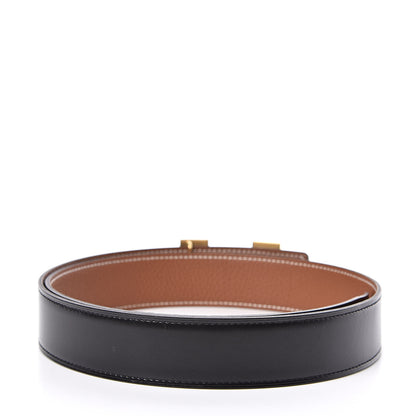 Hermes Box Togo Martelee H Belt 32mm Belt 85 Black Gold 3 of 7