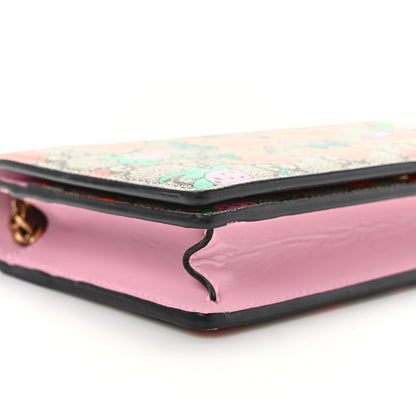 Gucci GG Supreme Monogram Strawberry Chain Wallet 7 of 9
