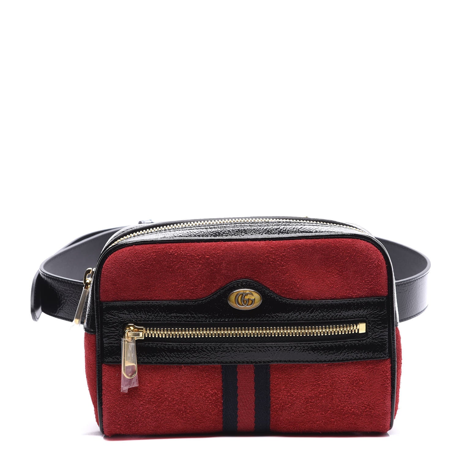 Gucci Suede Small Ophidia Belt Bag 85 34 Hibiscus Red 1 of 10