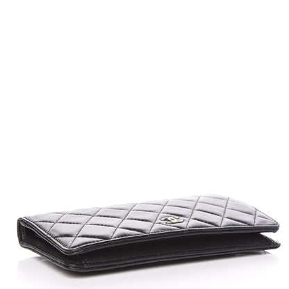 Chanel Lambskin Quilted Yen Wallet Black 4 of 11