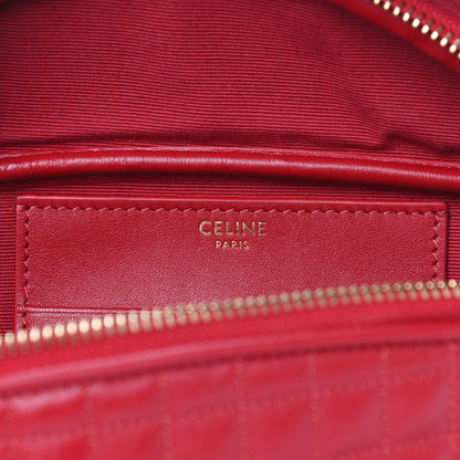 Celine Calfskin Quilted C Charm Belt Bag Red 5 of 8