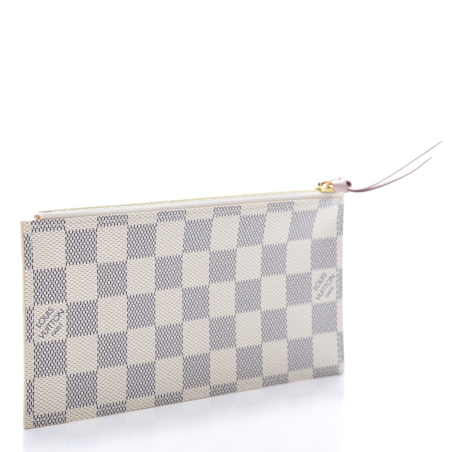 Damier Azur Felicie Chain Wallet Zippered Insert Rose Ballerine