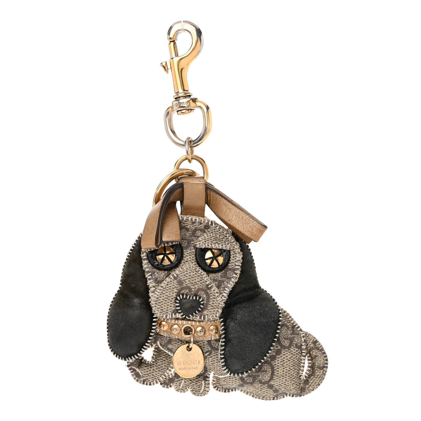 GG Supreme Monogram Sam Dog Key Charm