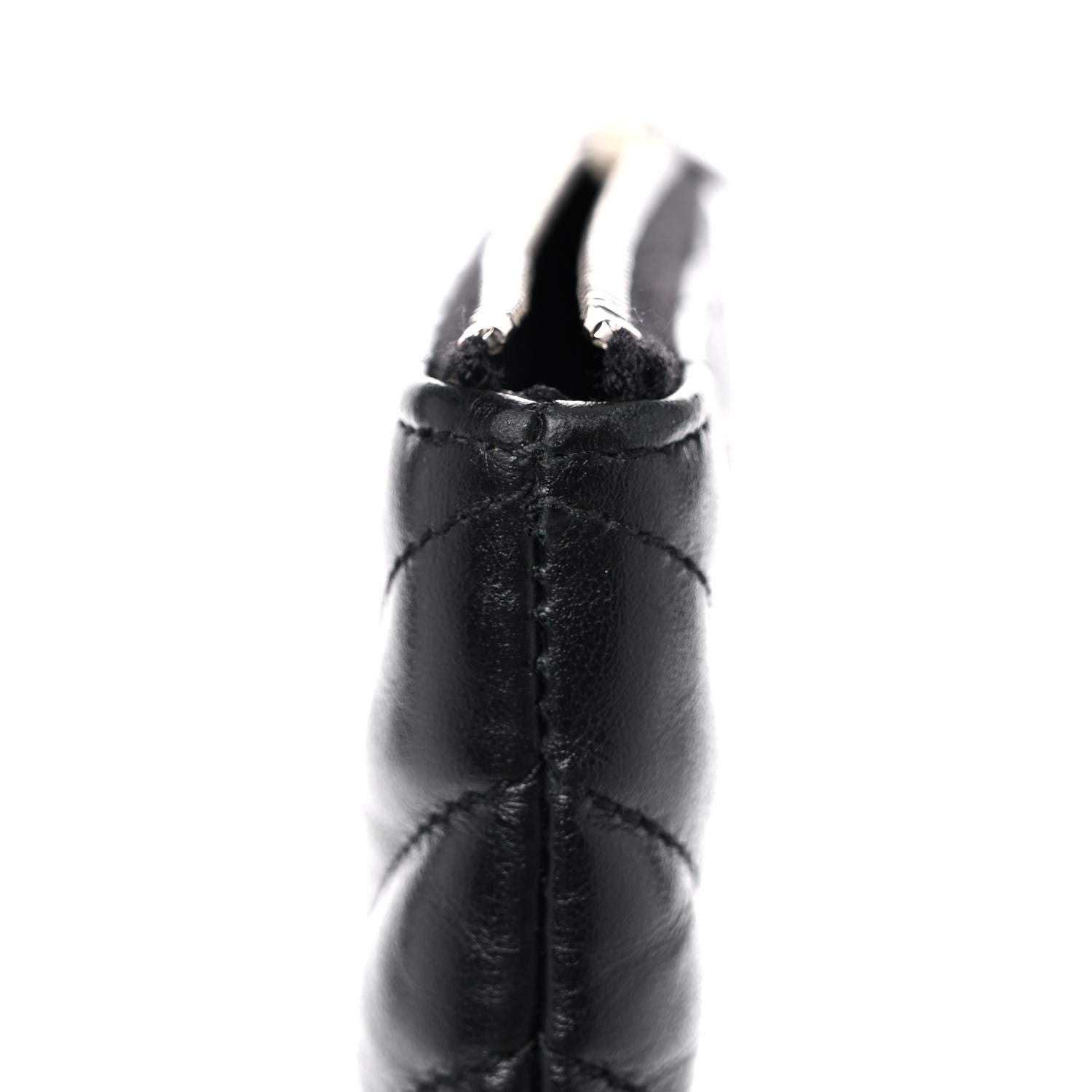 Saint Laurent Calfskin Matelasse Chevron Monogram Pouch Black 10 of 11