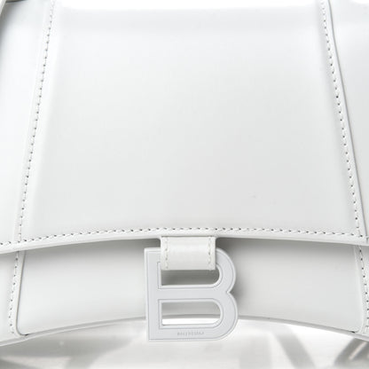 Balenciaga Shiny Box Calfskin Tonal B Small Hourglass Top Handle Bag White 11 of 11