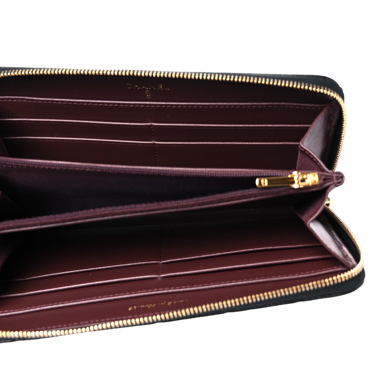 Chanel Caviar Quilted Large Gusset Zip Around Wallet Black 5 of 9