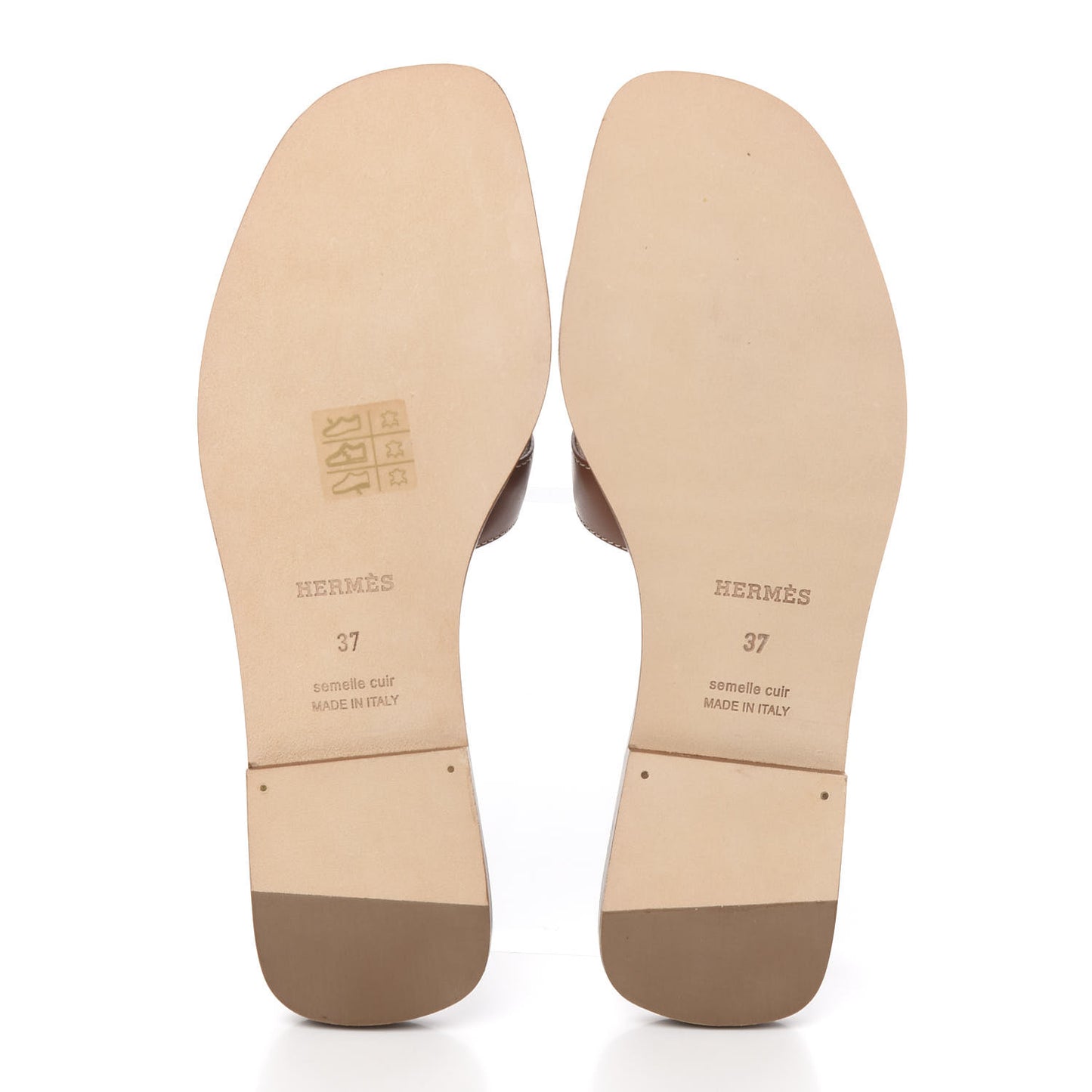 Box Calfskin Oran Sandals 37 Gold