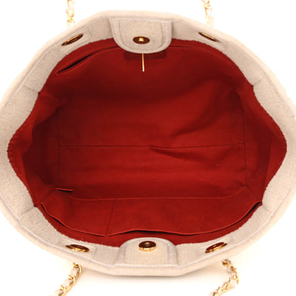 Chanel Lurex Boucle Small Deauville Tote Ivory 5 of 14