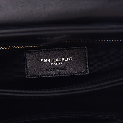Saint Laurent Calfskin Y Quilted Monogram Toy Loulou Crossbody Bag Black 6 of 10