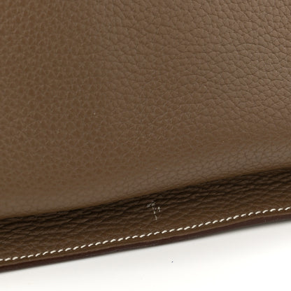 Hermes Taurillon Clemence Jypsiere 34 Etoupe 11 of 12