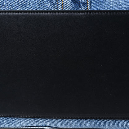 Dolce & Gabbana Large Denim Patchwork Shopping Tote Blue Black 9 of 10