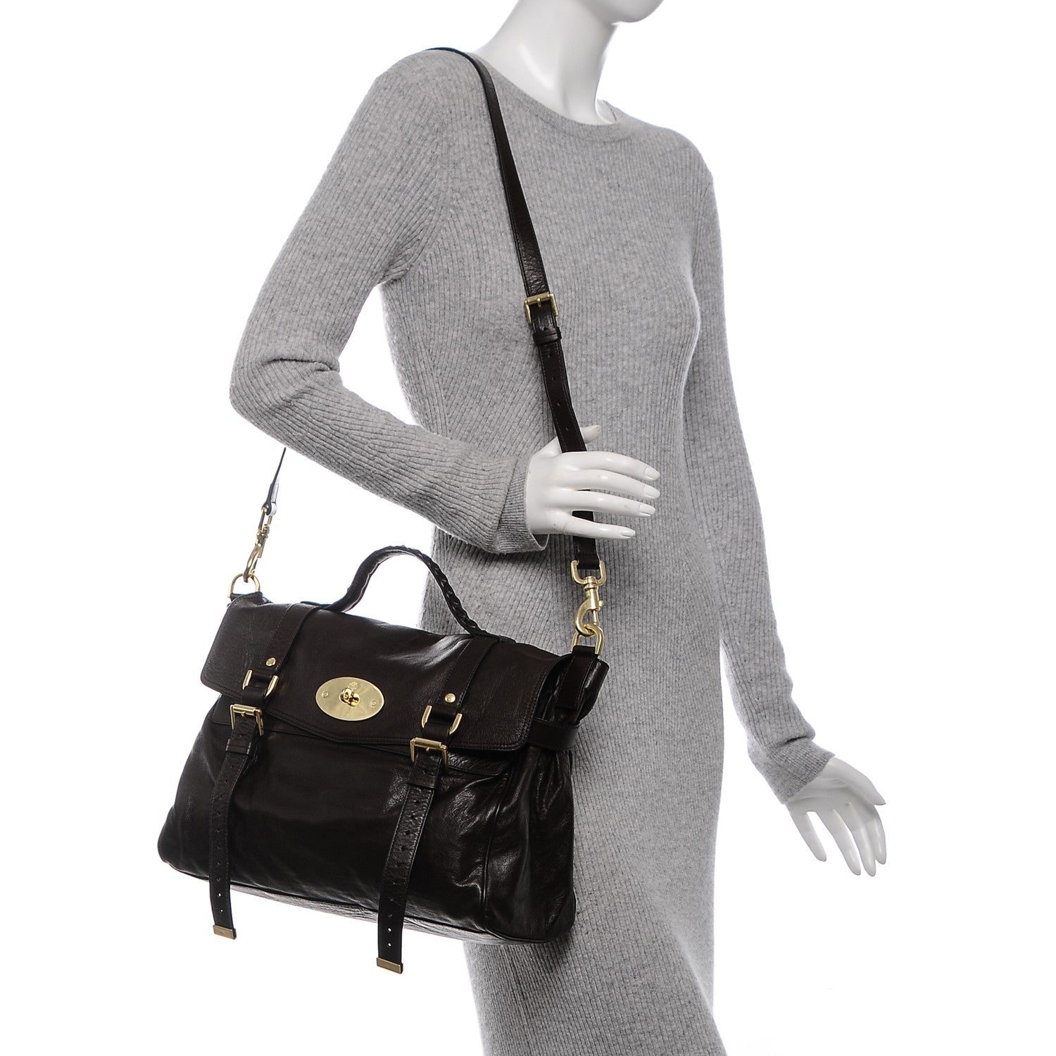 Mulberry Soft Buffalo Oversized Alexa Chocolate 2 of 6