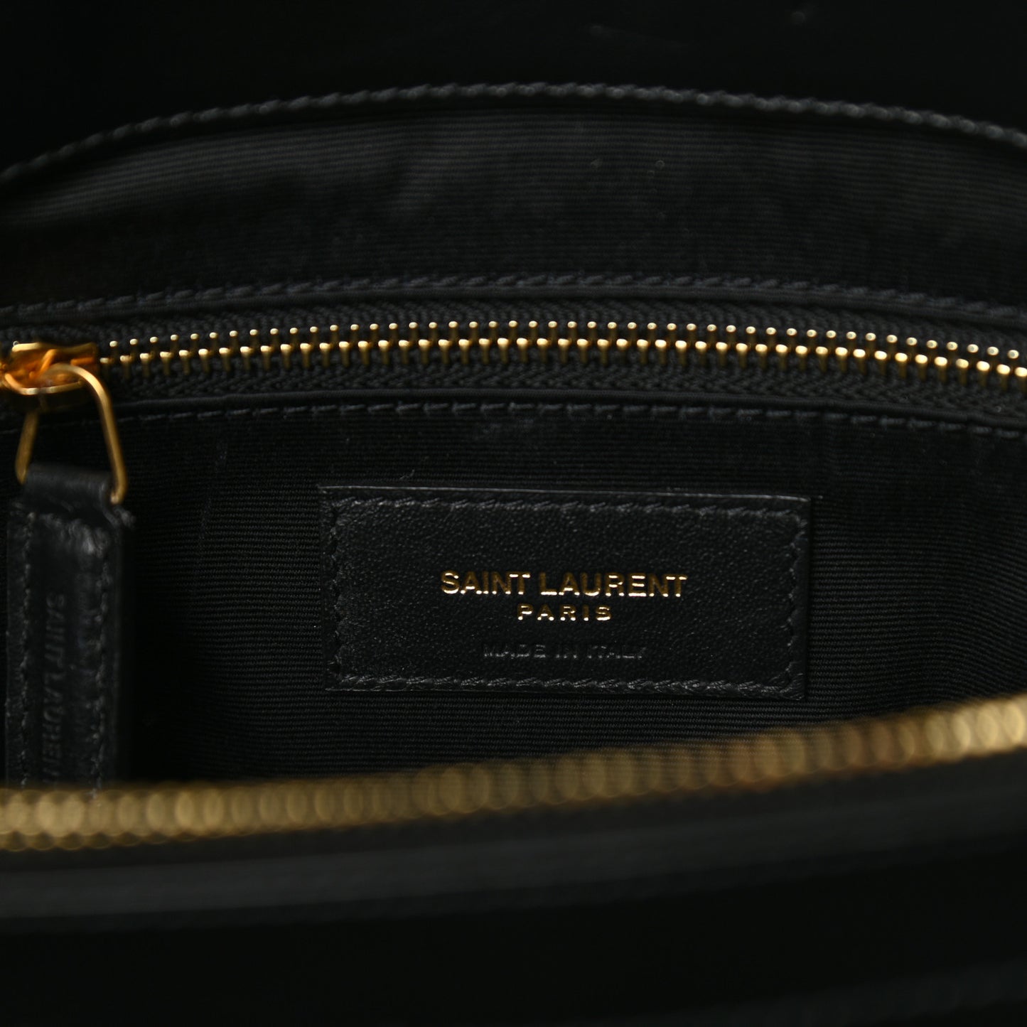 Calfskin Y Quilted Monogram Large Loulou Chain Satchel Black
