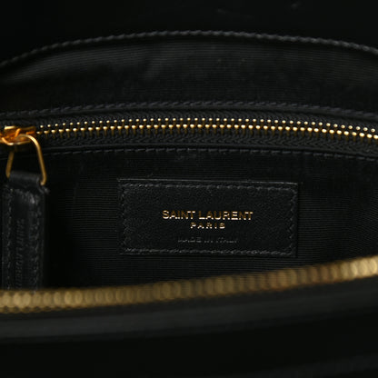 Saint Laurent Calfskin Y Quilted Monogram Large Loulou Chain Satchel Black 6 of 9