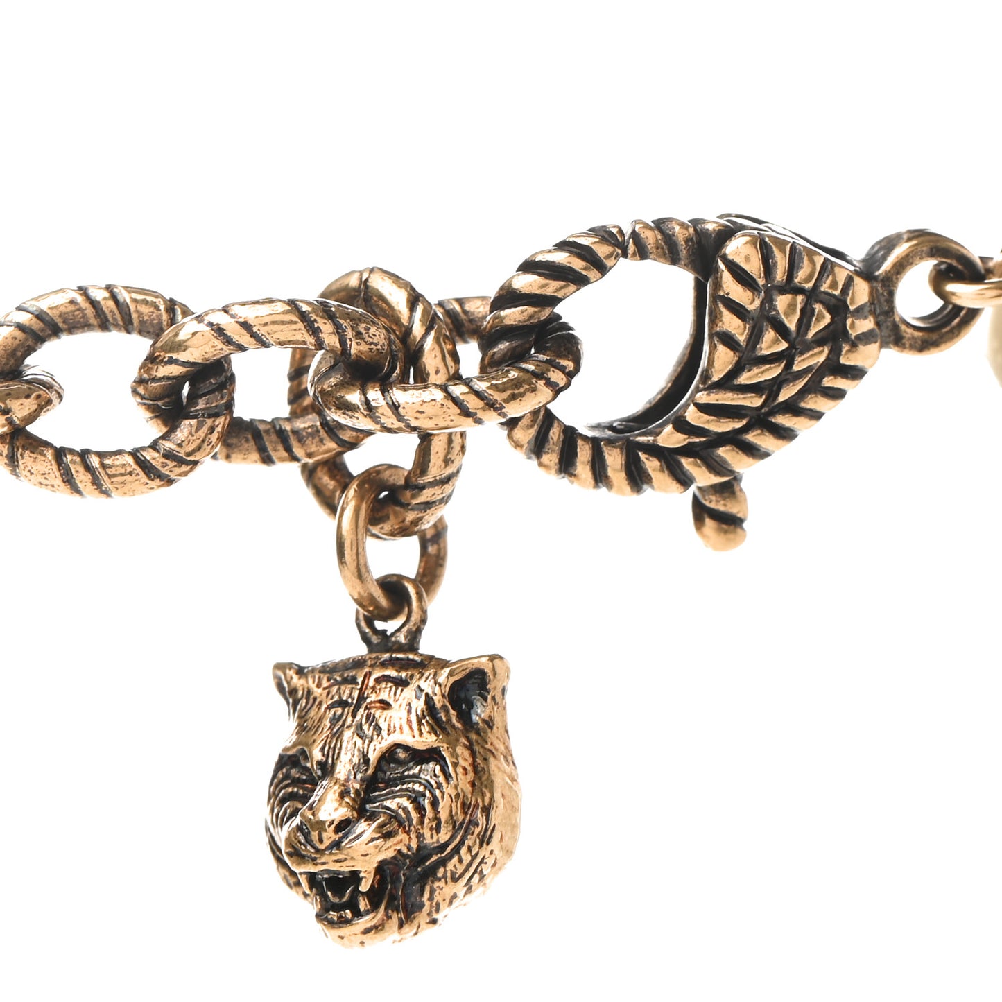 Crystal Pearl Marmont Dragon Necklace Aged Gold Multicolor