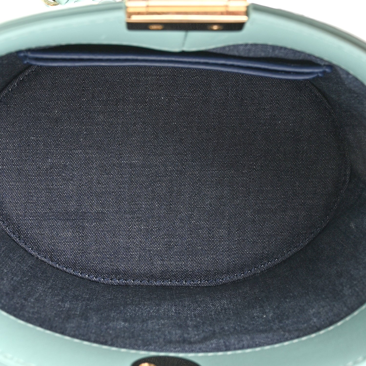 Chanel Lambskin Resin Elegant Chain Vanity Case Light Blue 5 of 14
