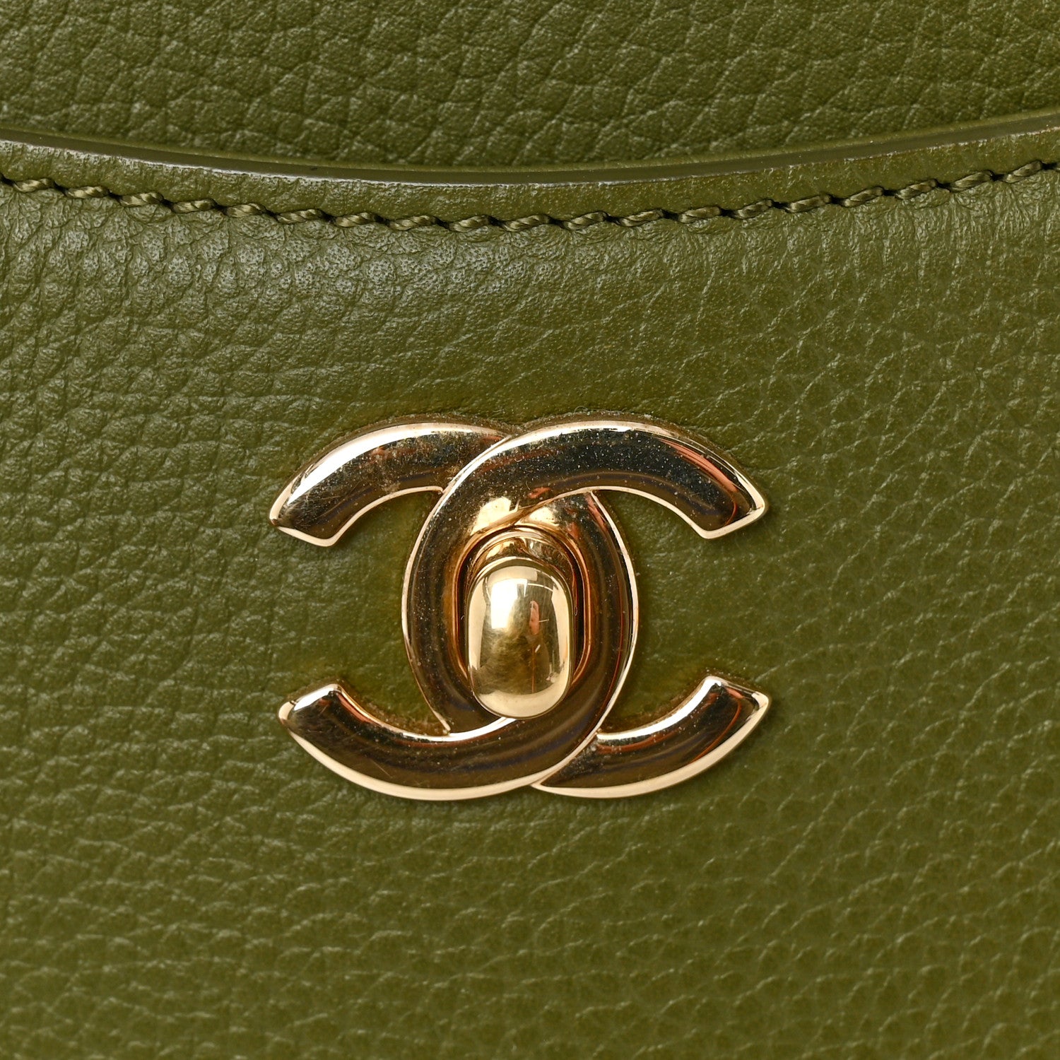 Chanel Grained Calfskin Mini Neo Executive Shopper Tote Khaki 14 of 15