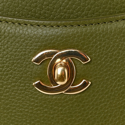 Chanel Grained Calfskin Mini Neo Executive Shopper Tote Khaki 14 of 15