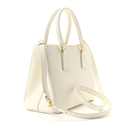 Prada Saffiano Small Galleria Double Zip Tote Talco 3 of 10
