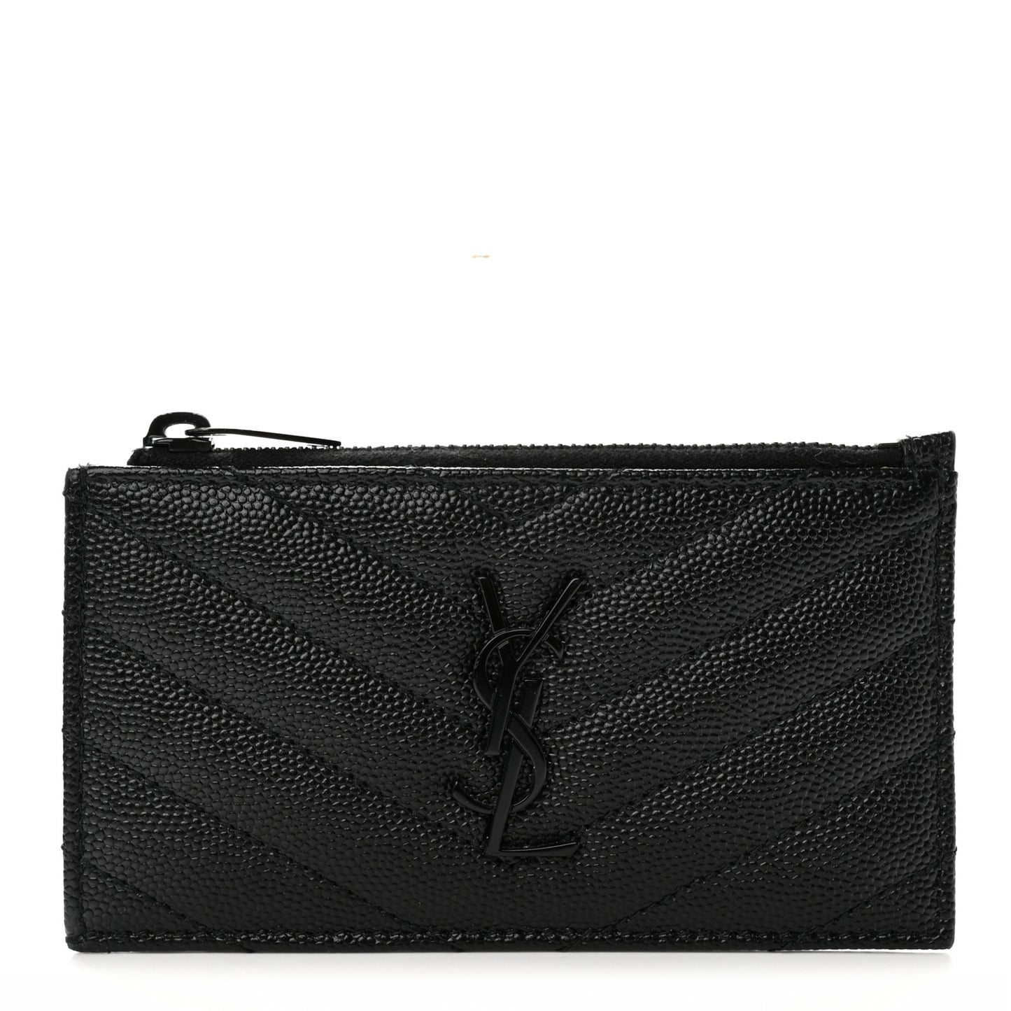Monogram Grain de Poudre 5 Fragments Zip Pouch Card Holder Black