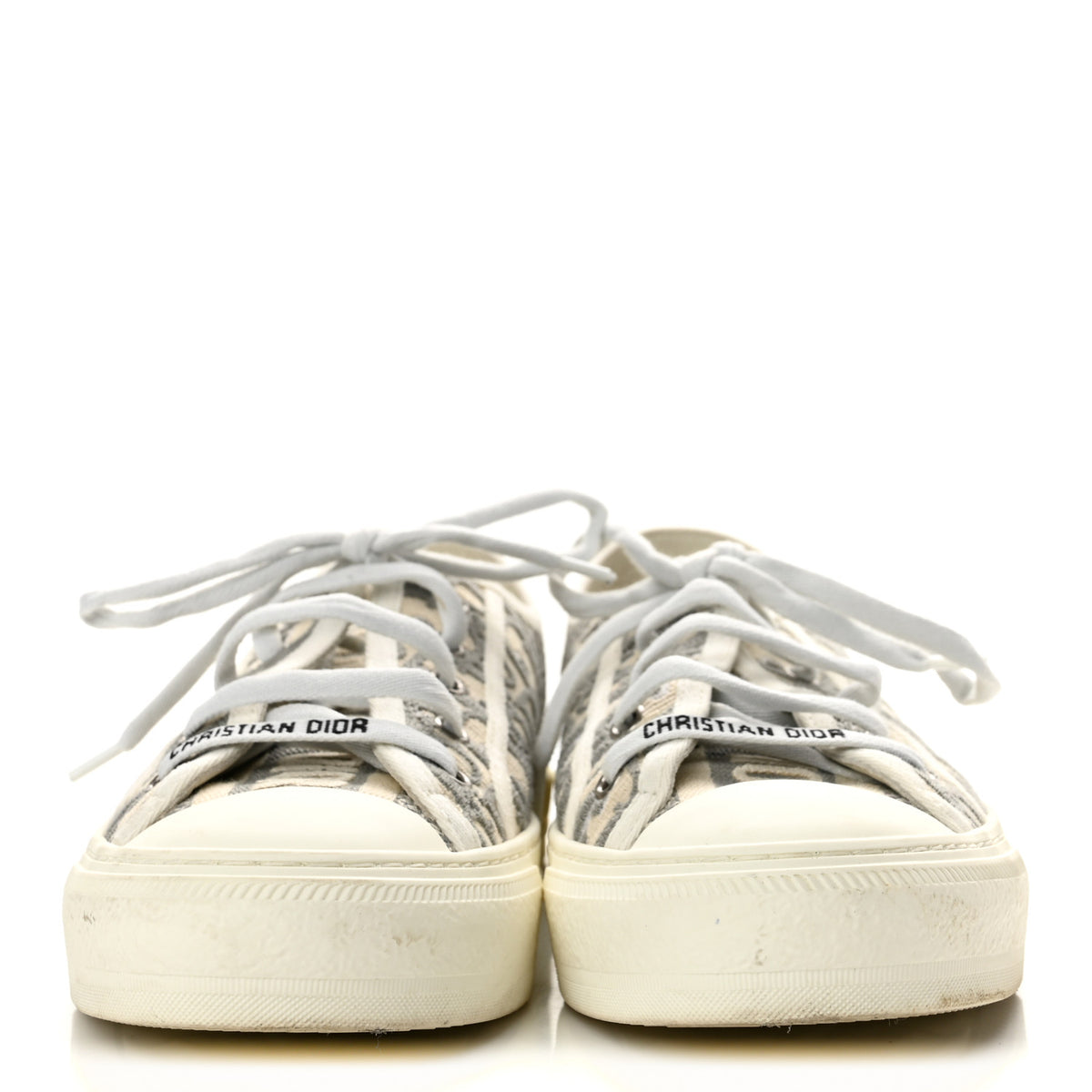 Christian Dior Canvas Oblique Walk'N'Dior Low Top Sneakers 39 Grey Stone 3 of 11
