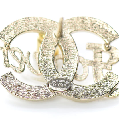 Chanel Crystal CC Forever Earrings Gold 4 of 4