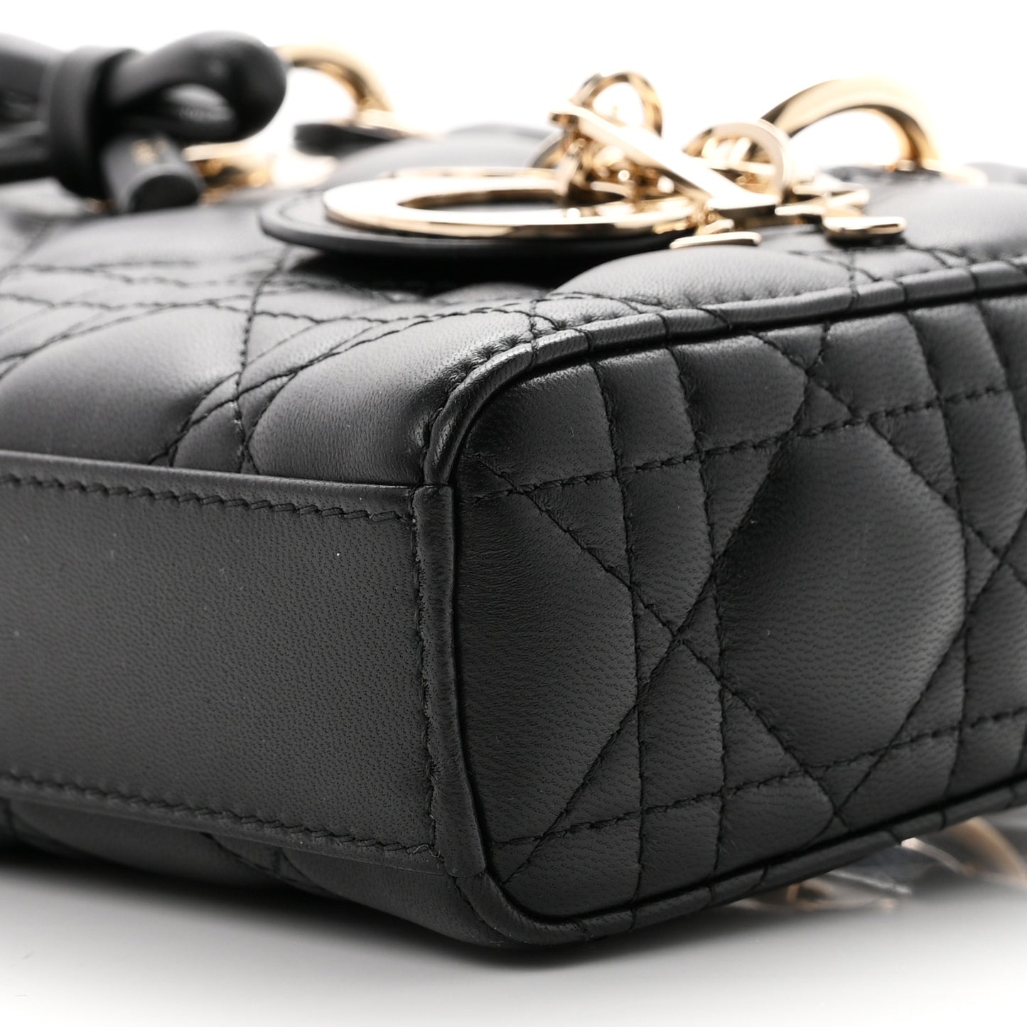 Lambskin Cannage Small Lady D-Joy Black