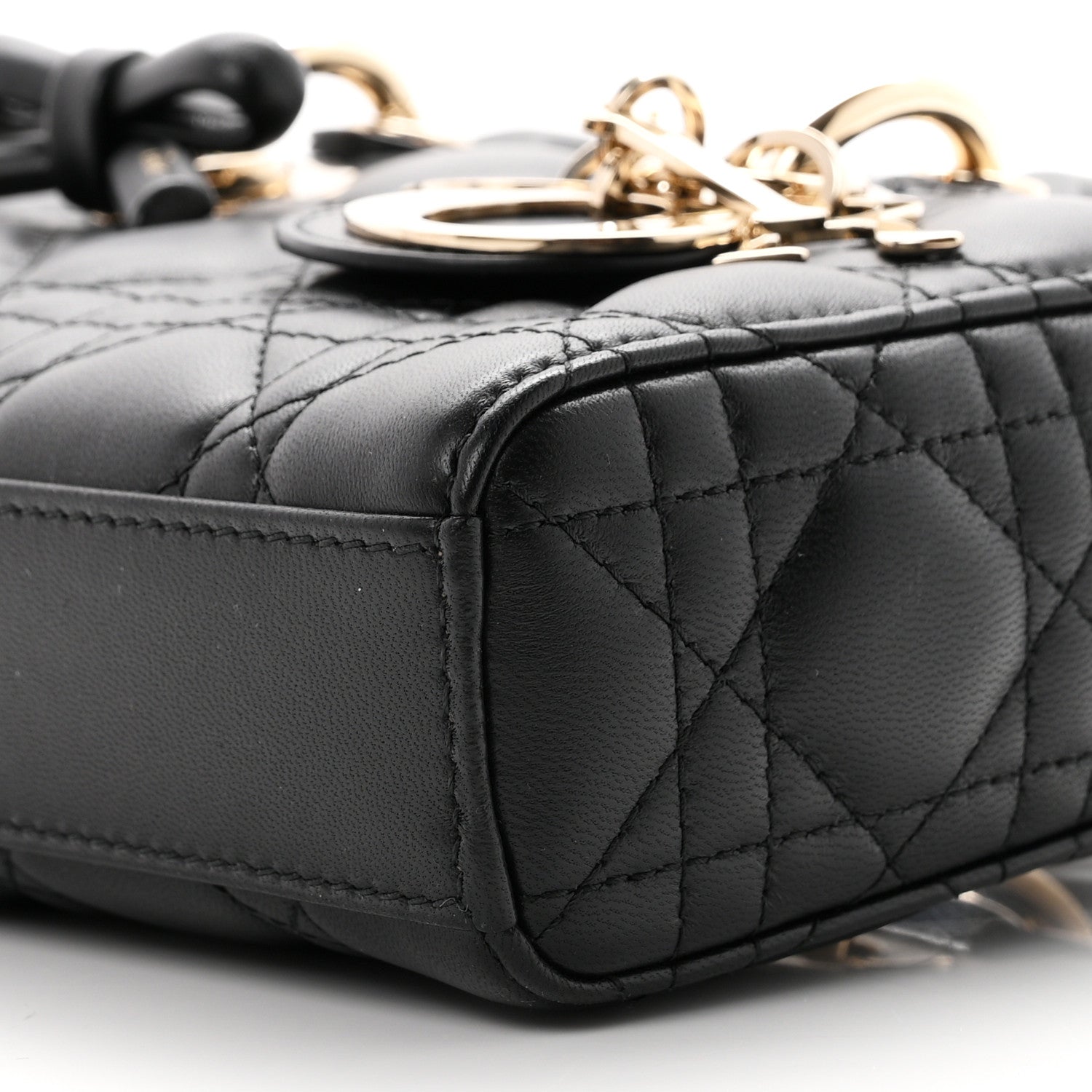 Christian Dior Lambskin Cannage Small Lady D-Joy Black 10 of 11