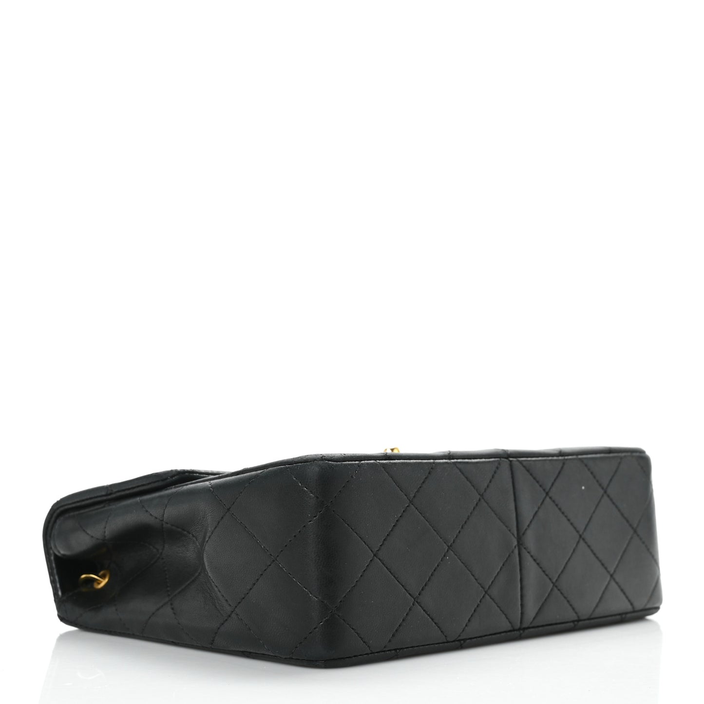 Lambskin Quilted Mini Square Flap Bag Black