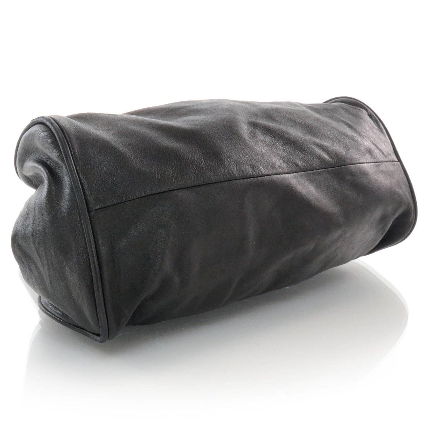 Lambskin Camellia Handbag Black