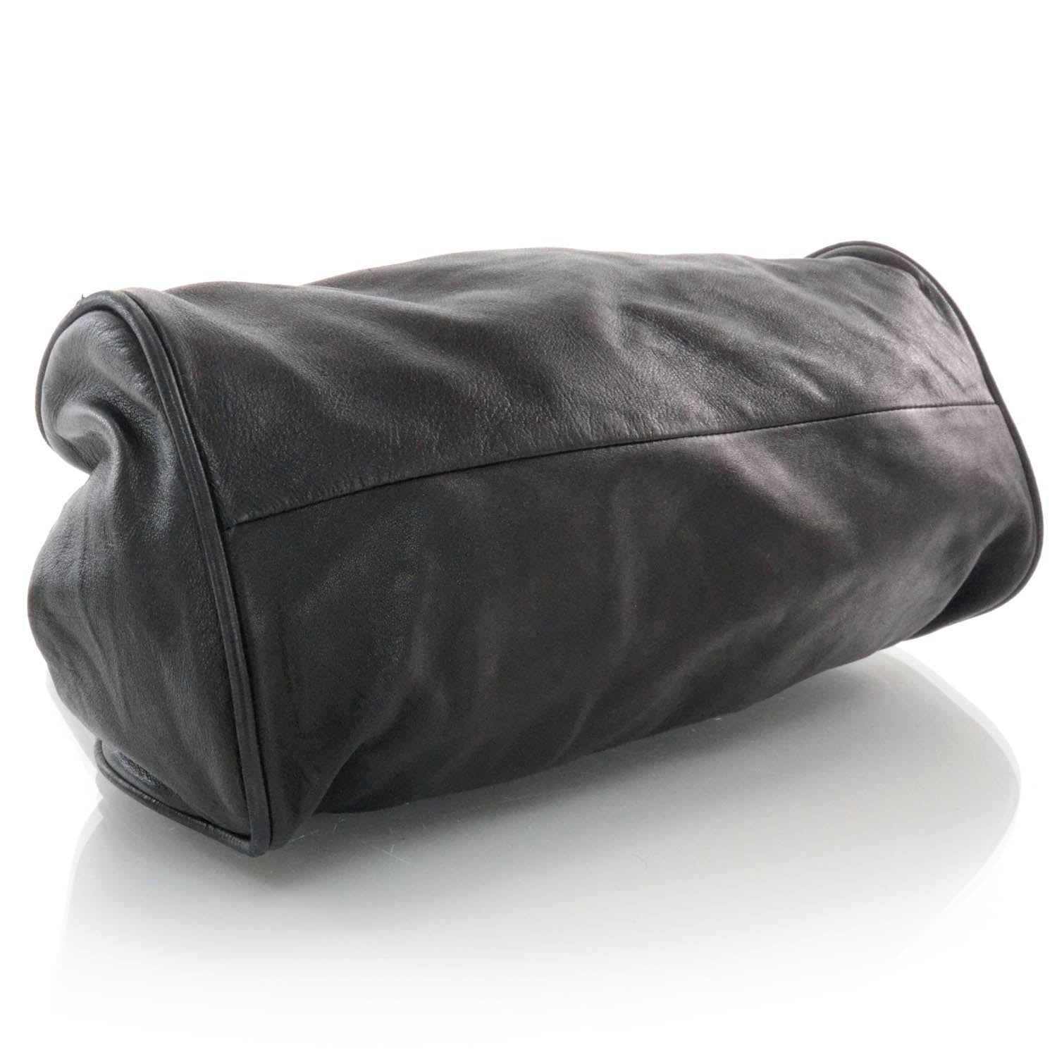 Chanel Lambskin Camellia Handbag Black 3 of 9