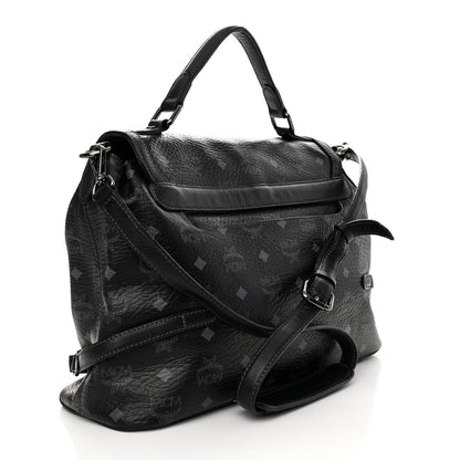 MCM Visetos Medium Satchel Black 3 of 12