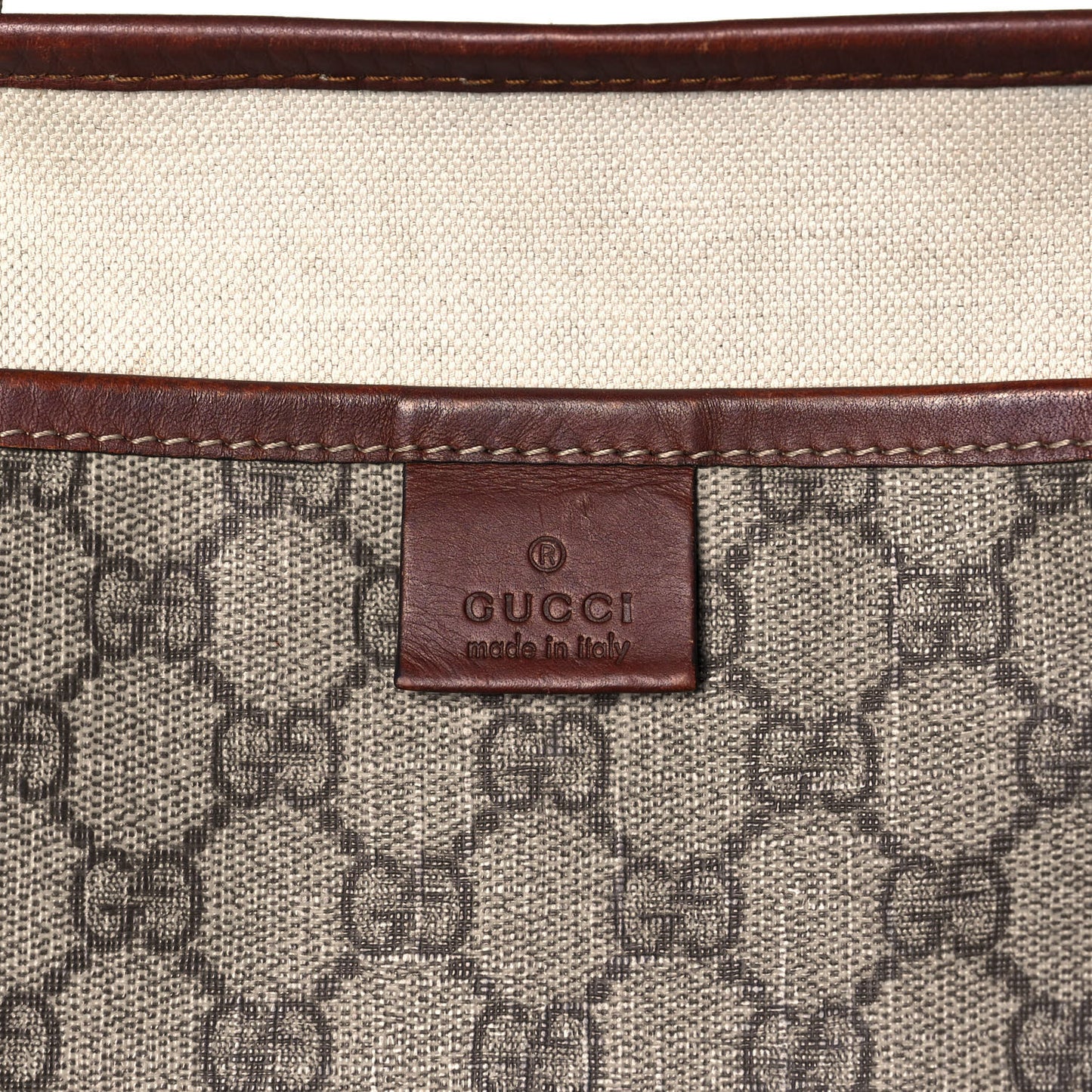 GG Plus Monogram Medium Signature Web Loop Tote Brown
