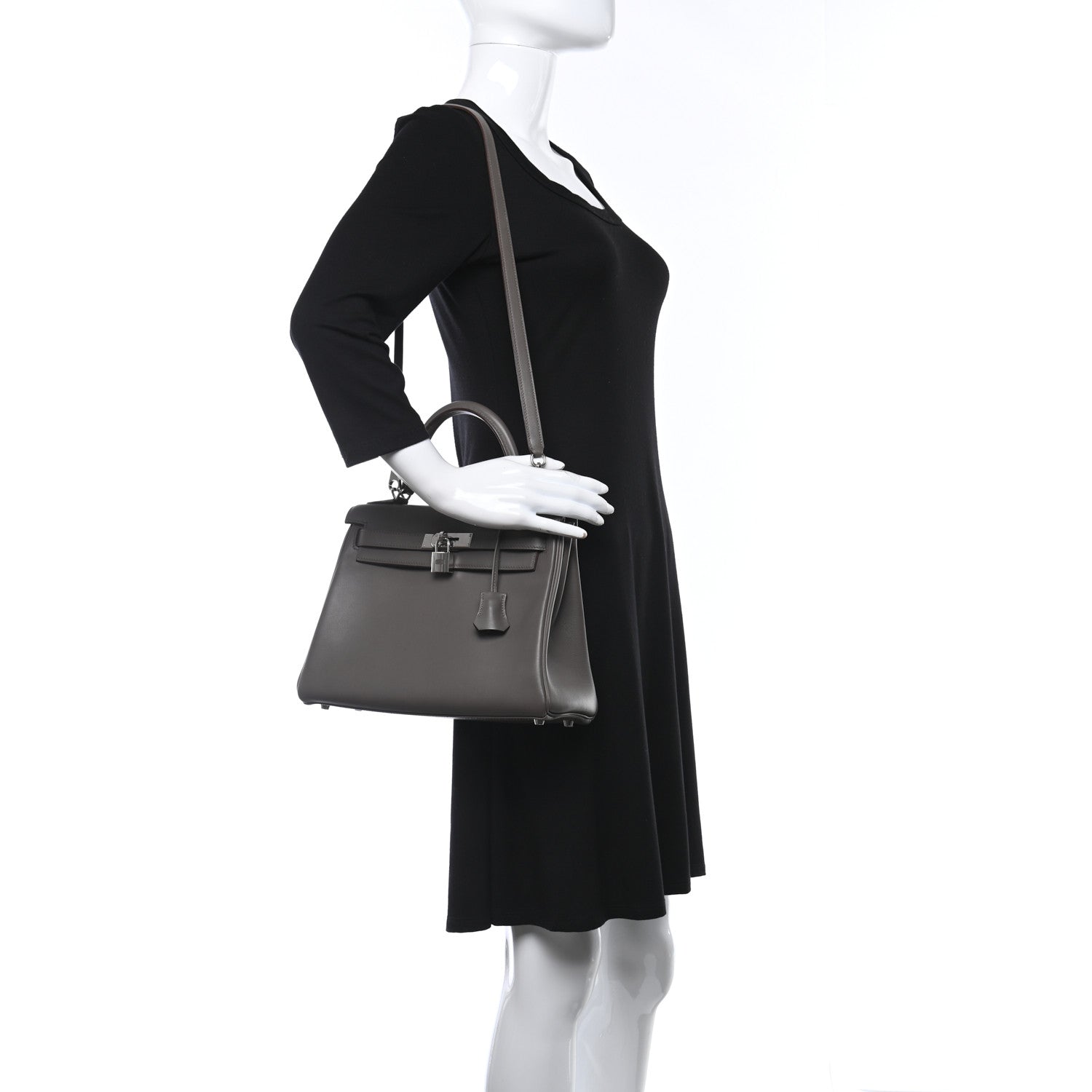 Hermes Swift Kelly Retourne 28 Etain 2 of 12