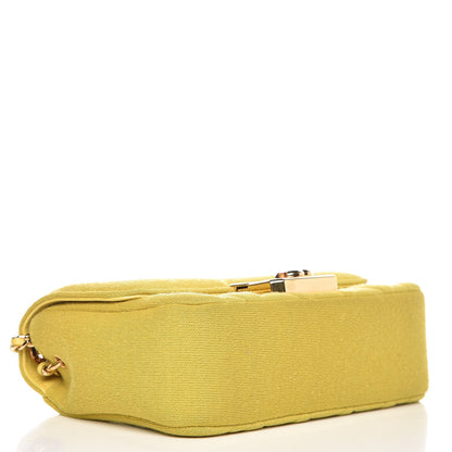 Chanel Jersey Quilted Mini Chic With Me Flap Yellow 4 of 13