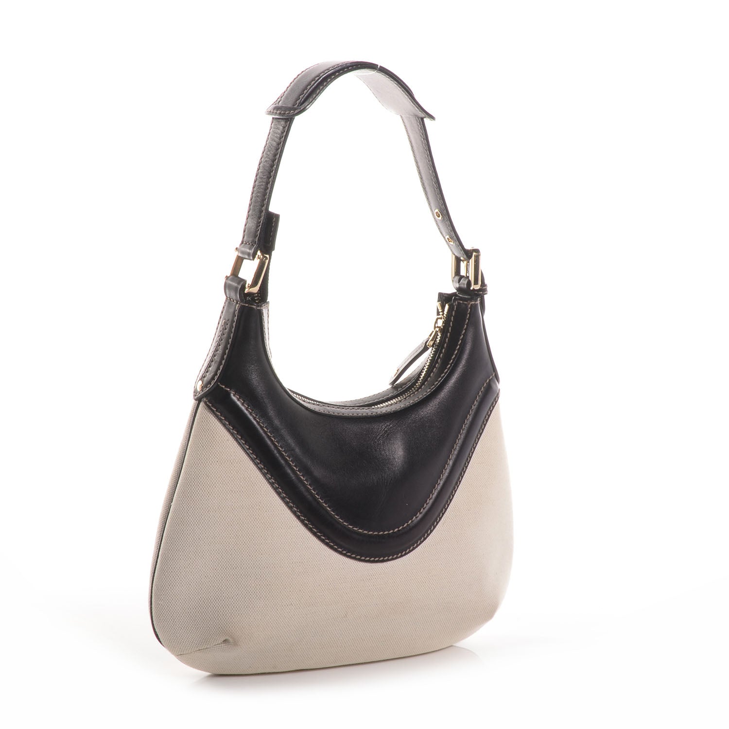 Gucci Canvas Crest Hobo Brown 4 of 21