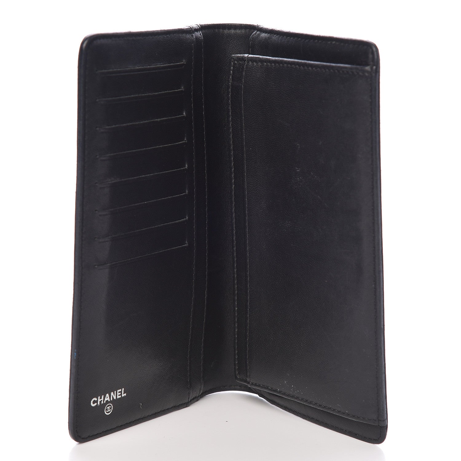 Chanel Lambskin Quilted Boy Yen Wallet Black 5 of 13