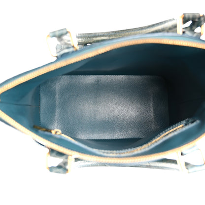 Louis Vuitton Crocodile Lockit PM Blue 5 of 11