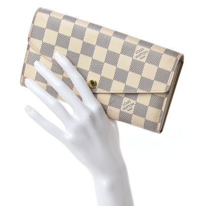 Louis Vuitton Damier Azur Sarah Wallet NM 2 of 13