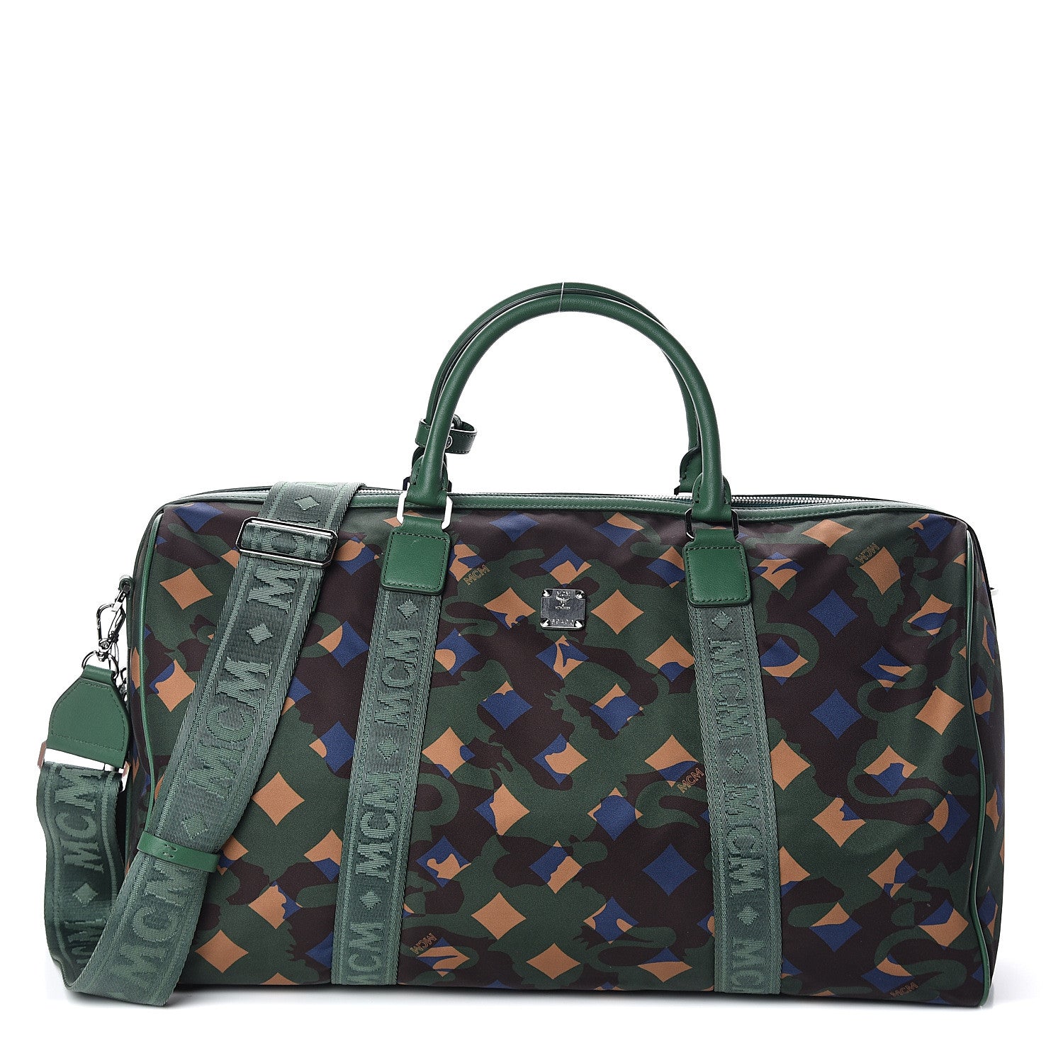 MCM Nylon Camo Dieter Munich Weekender Bag Green 1 of 8