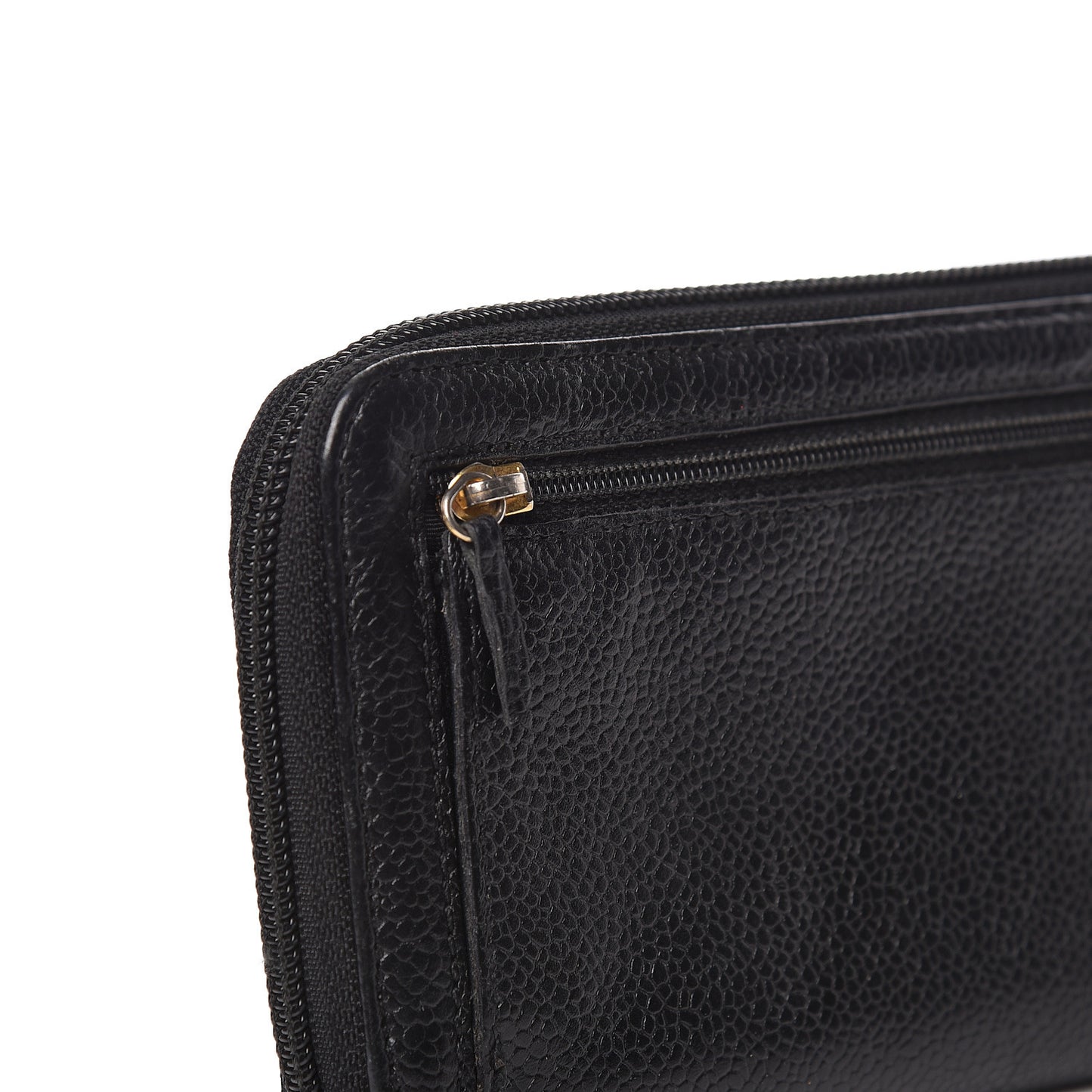 Caviar Timeless CC Zip Around Wallet Black