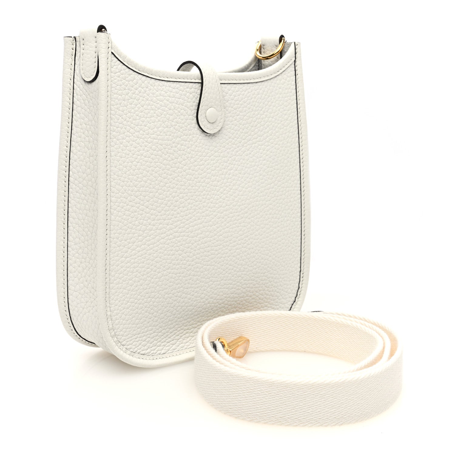 Hermes Taurillon Clemence Amazone Evelyne TPM New White 3 of 11